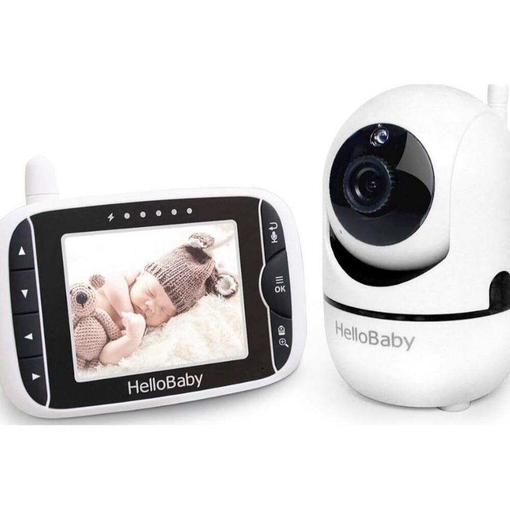 HelloBaby HB65 Video Baby Monitor Parent Unit Remote Pan Tilt Camera Power Cords